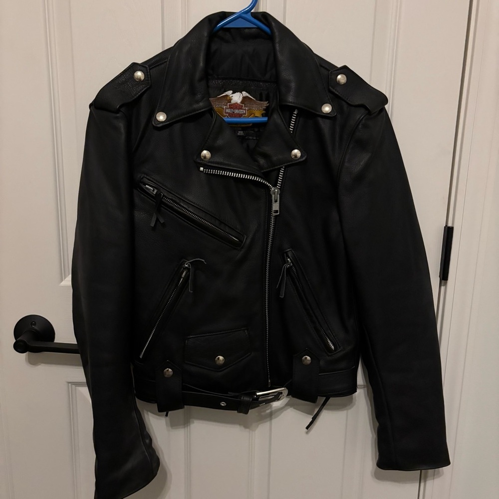 Harley-Davidson Black Leather Women's Motorcycle Jacket